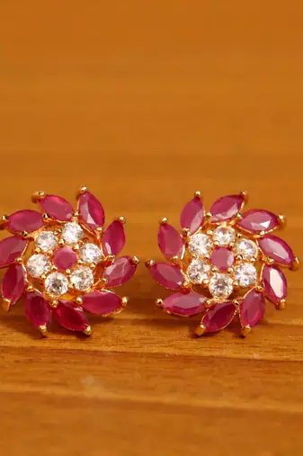 Red ruby  studs