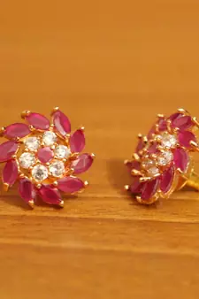 Red ruby  studs