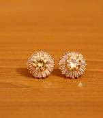 Yellow citrine studs