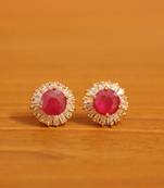 Red ruby  studs