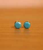 Turquoise coral studs