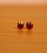 Maroon ruby  studs