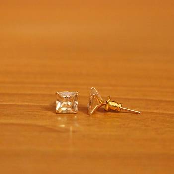 Yellow citrine studs 2