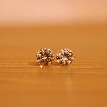 Yellow citrine studs 1