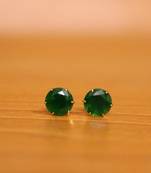 Green emerald  studs