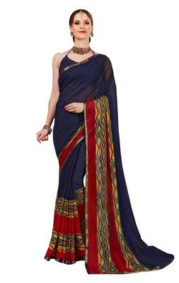 Party wear attractive Look printed   work saree 1