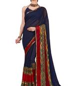 Party wear attractive Look printed   work saree
