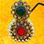 Glowing Pearl Pokli Pendant Set with Beautiful Pendant & Earrings Which Can Also Be Worn Alone v162