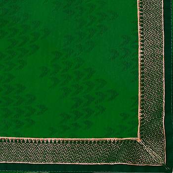 Green Printed Art Silk saree with blouse 5