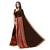 Brown Embroidered Crepe saree with blouse