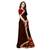 Brown Embroidered Crepe saree with blouse