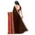 Brown Embroidered Crepe saree with blouse
