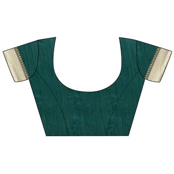 Green Embroidered Crepe saree with blouse 5