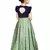 Kids Blue Blouse And Pista Lehenga Choli For Girls 