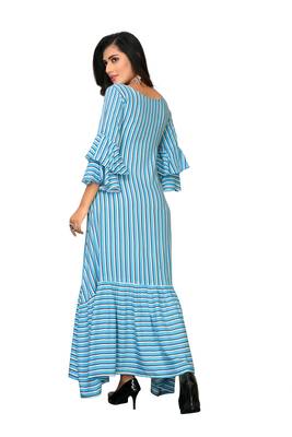 blue plain Rayon kurtis 2