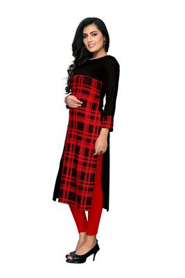 multicolor plain Rayon kurtis 3