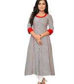 Grey plain cotton kurtis