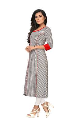 Grey plain cotton kurtis 3