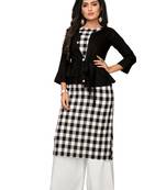 Black plain Cotton kurtis
