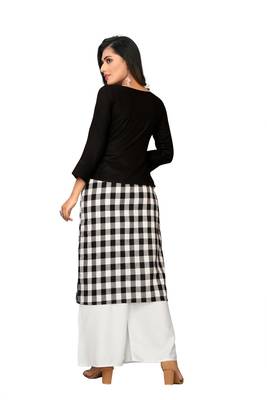 Black plain Cotton kurtis 2