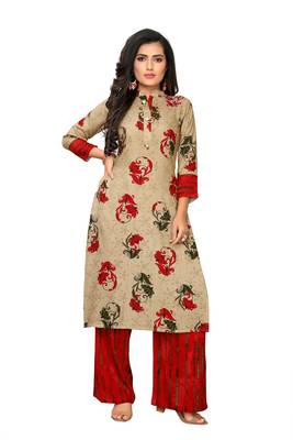 multicolor plain Rayon kurtis 1