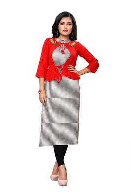 multicolor plain cotton kurtis 1