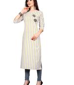 White plain Cotton kurtis