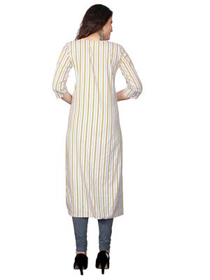 White plain Cotton kurtis 2