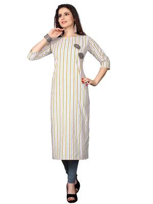 White plain Cotton kurtis 3