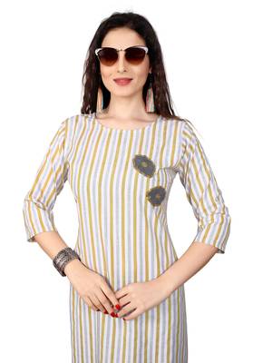 White plain Cotton kurtis 4
