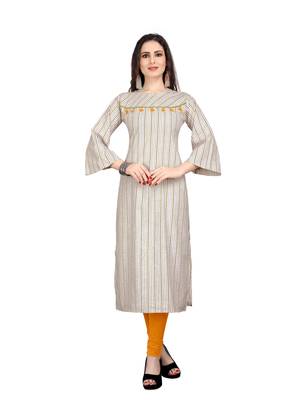 White Embroidered Cotton kurtis 1