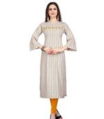 White Embroidered Cotton kurtis