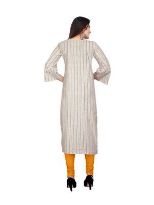 White Embroidered Cotton kurtis 2