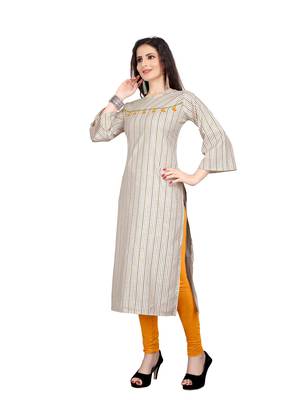 White Embroidered Cotton kurtis 3