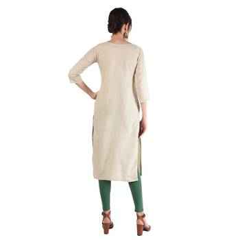 grey Embroidered Cotton kurtis 2