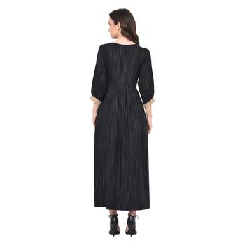 Black plain Rayon kurtis 2