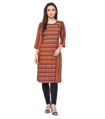 multicolor plain Rayon kurtis 1