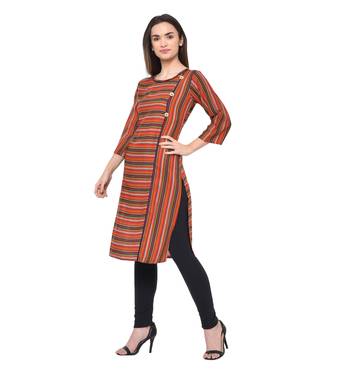 multicolor plain Rayon kurtis 3