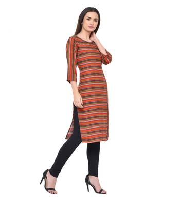 multicolor plain Rayon kurtis 4