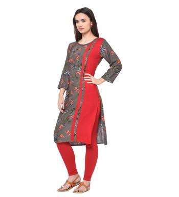 multicolor plain Rayon kurtis 3