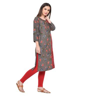 multicolor plain Rayon kurtis 4