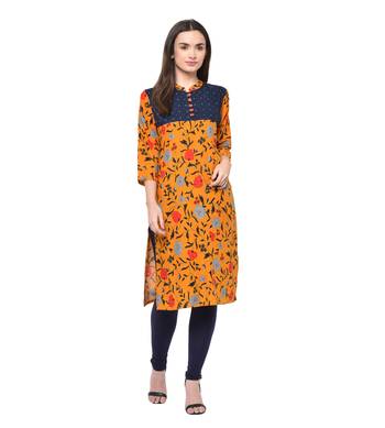 multicolor plain Rayon kurtis 1