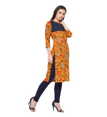 multicolor plain Rayon kurtis 4