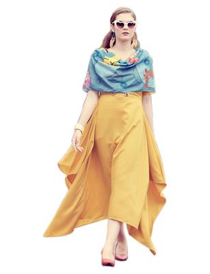 Yellow plain cotton kurtis 1