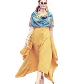 Yellow plain cotton kurtis