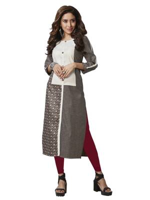 multicolor plain Linen kurtis 1