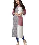 multicolor plain Linen kurtis