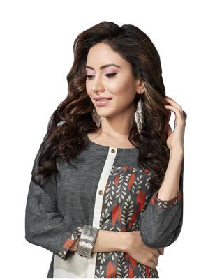 multicolor plain Linen kurtis 2