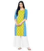 multicolor plain Cotton kurtis