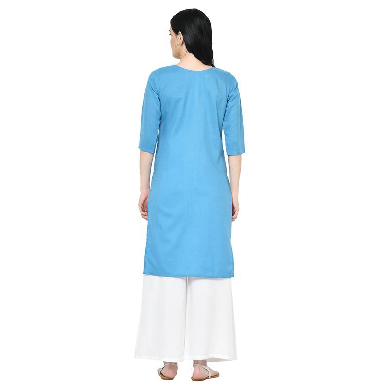multicolor plain Cotton kurtis